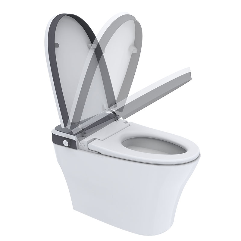 AD-P503  Piano Paint Black Circle Edge Laxative Intelligent Smart Toilet Seat